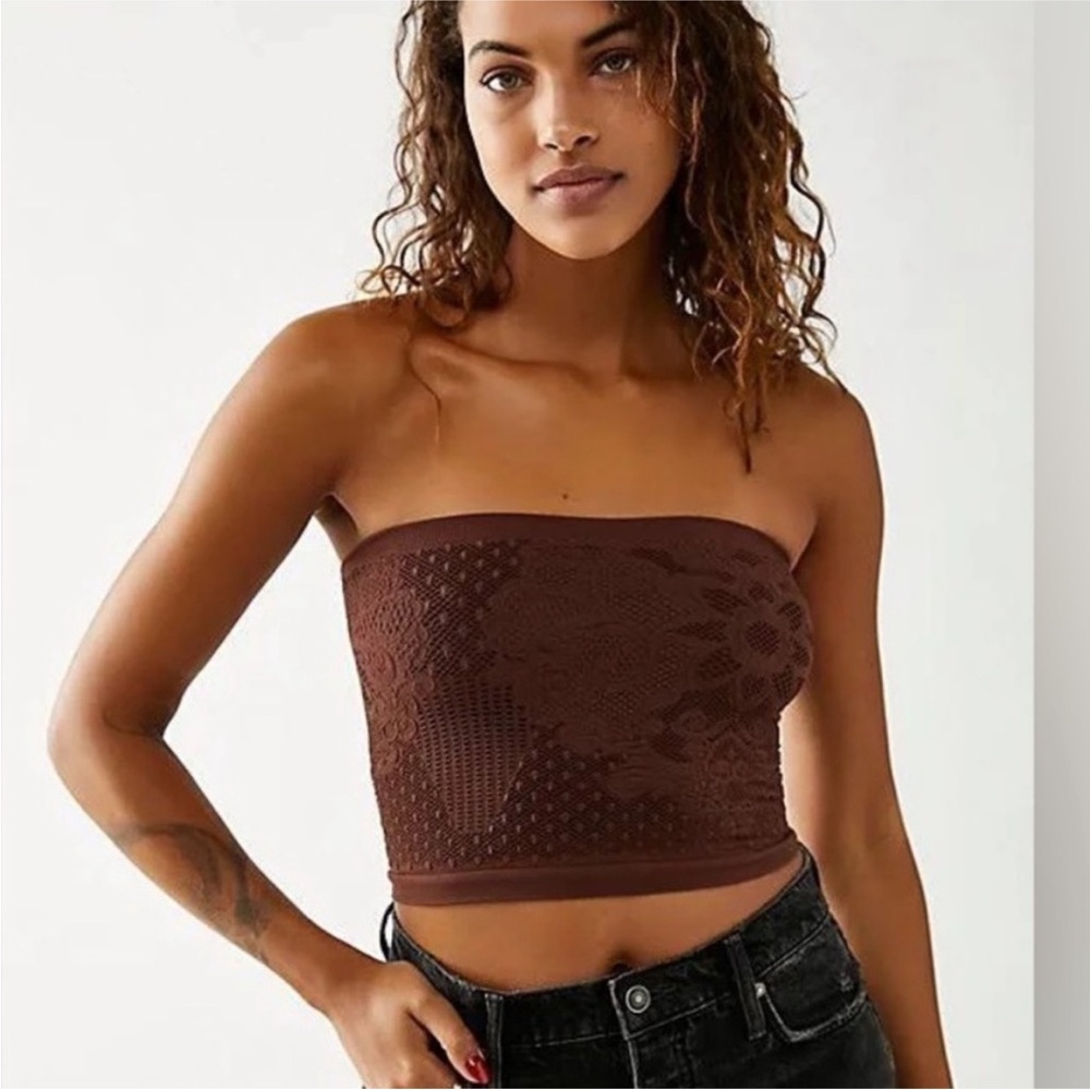 Intimately Free People Meet In The Middle Tube Top Brown